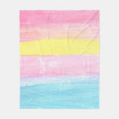 Couverture Polaire Aquarelle Sunset Horizon Abstraite (Devant)