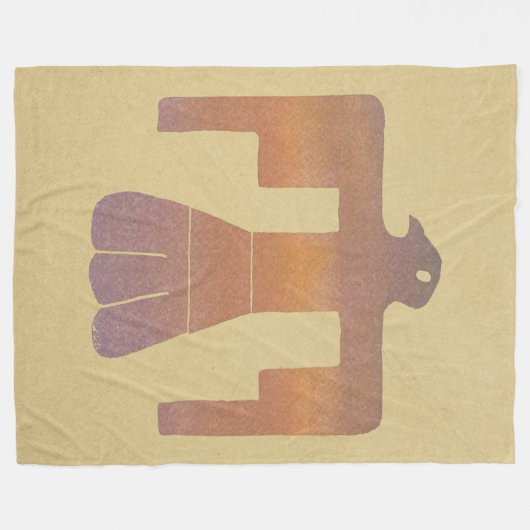 Couverture Polaire Aquarelle Thunderbird (Devant (Horizontal))