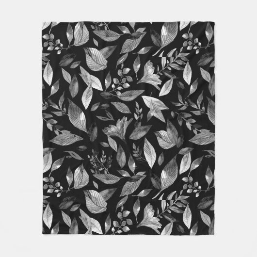 Couverture Polaire Aquarelle tombée feuille 9 (Devant)