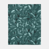 Couverture Polaire Aquarelle tombée feuilles 10 (Devant)