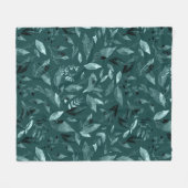 Couverture Polaire Aquarelle tombée feuilles 10 (Devant (Horizontal))