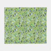 Couverture Polaire Aquarelle tombée feuilles 6 (Devant (Horizontal))