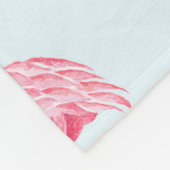 Couverture Polaire Aquarelle transparente motif flamant sur pastel (Coin)