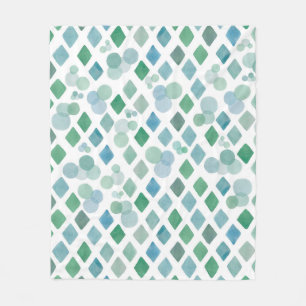 Couverture Polaire Aquarelle transparente sur un arrière - plan blanc