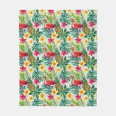 Couverture Polaire Aquarelle tropicale (Devant)