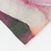 Couverture Polaire Aquarelle tropicale de la plumeria d'Hawaï (Coin)