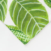 Couverture Polaire Aquarelle tropicale feuille design motif (Coin)