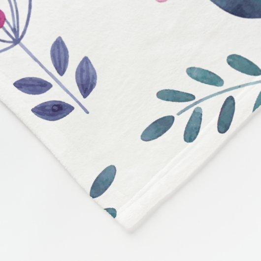 Couverture Polaire Aquarelle Tulipe rose (Coin)