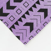 Couverture Polaire Aquarelle Turquoise et violette de l'éléphant trib (Coin)