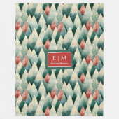 Couverture Polaire Aquarelle unique festive tonalités profondes jetée (Devant)