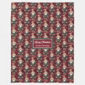 Couverture Polaire Aquarelle unique festive tonalités profondes jetée (Devant)