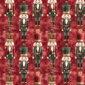 Couverture Polaire Aquarelle unique Noisettes de Noël Rouge profond