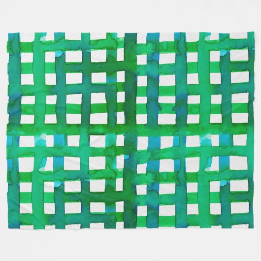 Couverture Polaire Aquarelle - vert (Devant (Horizontal))