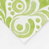 Couverture Polaire Aquarelle verte Art FAMILLE NOM Emplacement Décor (Coin)