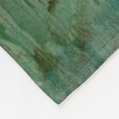 Couverture Polaire Aquarelle verte contemporaine (Coin)