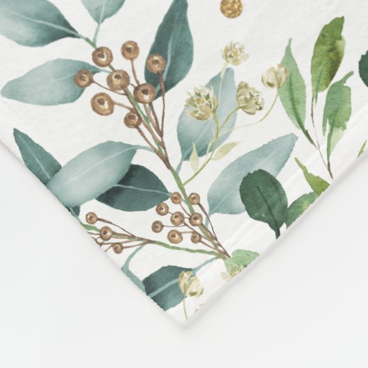 Couverture Polaire Aquarelle verte Forêt forestière Boy Nursery (Coin)