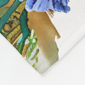 Couverture Polaire Aquarelle Vibrante Tortue marine (Coin)