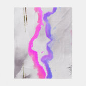 Couverture Polaire Aquarelle violet et rose Abstrait (Devant)