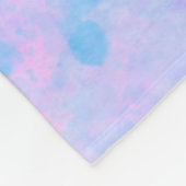 Couverture Polaire Aquarelle violette et turquoise (Coin)