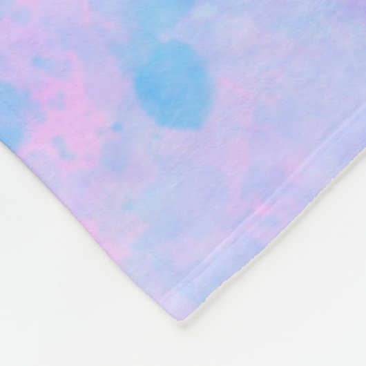 Couverture Polaire Aquarelle violette et turquoise (Coin)