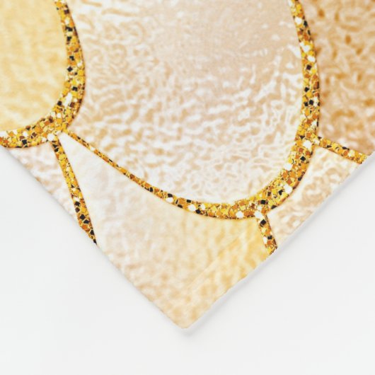 Couverture Polaire Aquarelle Wonky Gold Parties scintillant métal sir (Coin)