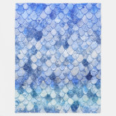 Couverture Polaire Aquarelle Wonky Ocean Blue Parties scintillant sir (Devant)