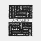 Couverture Polaire Aquarius Astrological (Devant)