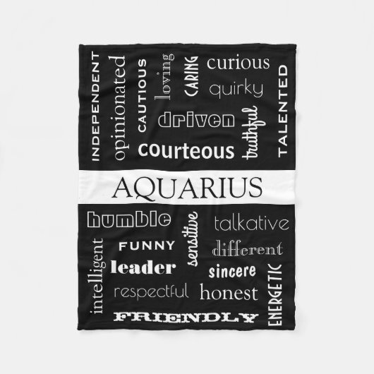 Couverture Polaire Aquarius Astrological (Devant)