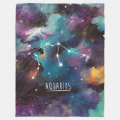 Couverture Polaire Aquarius étoiles Zodiac - Blanche polaire (Devant)