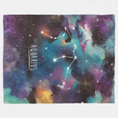 Couverture Polaire Aquarius étoiles Zodiac - Blanche polaire (Devant (Horizontal))