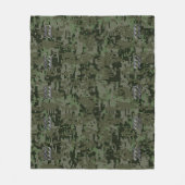 Couverture Polaire Aquarius Ouvrir une session en camo numérique vert (Devant)