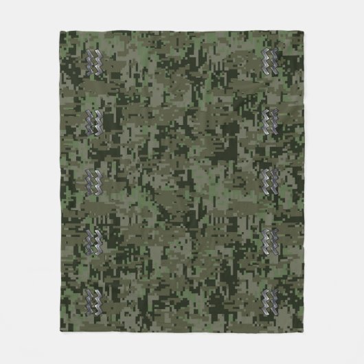 Couverture Polaire Aquarius Ouvrir une session en camo numérique vert (Devant)
