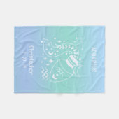 Couverture Polaire Aquarius Zodiac Star Nom Birthdate Bébé Bleu (Devant (Horizontal))