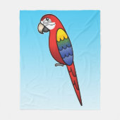 Couverture Polaire Ara perroquet Macaw oiseau (Devant)