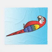 Couverture Polaire Ara perroquet Macaw oiseau (Devant (Horizontal))