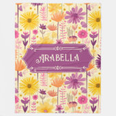 Couverture Polaire Arabella en cascade moderne modèle floral (Devant)