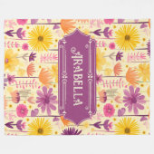 Couverture Polaire Arabella en cascade moderne modèle floral (Devant (Horizontal))