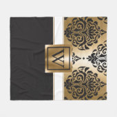 Couverture Polaire Arabes noirs et d'or (Devant (Horizontal))