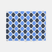Couverture Polaire Arabesque mauresque (Cornflower et noir) (Devant (Horizontal))