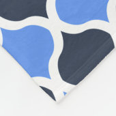 Couverture Polaire Arabesque mauresque (Cornflower et noir) (Coin)