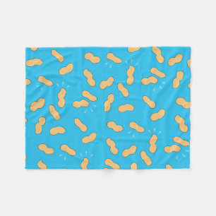 Couverture Polaire Arachide Motif sur bleu
