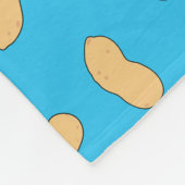 Couverture Polaire Arachide Motif sur bleu (Coin)