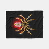 Couverture Polaire Araignée en vapeur noire (Devant (Horizontal))