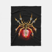 Couverture Polaire Araignée en vapeur noire (Devant)