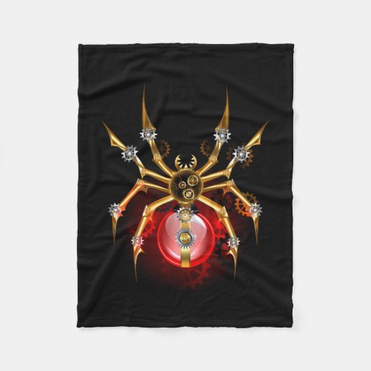 Couverture Polaire Araignée en vapeur noire (Devant)