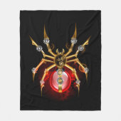 Couverture Polaire Araignée en vapeur noire (Devant)