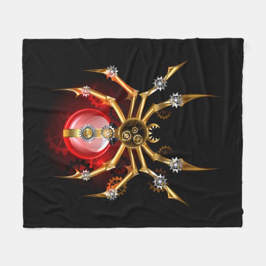 Couverture Polaire Araignée en vapeur noire (Devant (Horizontal))