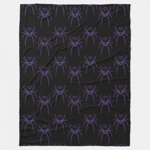 Couverture Polaire Araignée en violet et noir