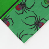 Couverture Polaire Araignées vertes nommées personnalisées (Coin)