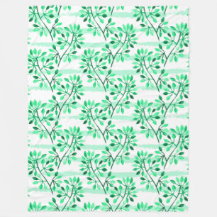 Couverture Polaire Arborescence avec feuilles